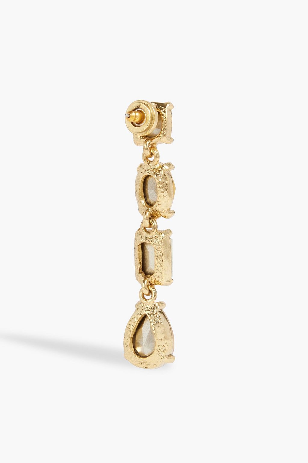 OSCAR DE LA RENTA Silver-tone crystal earrings