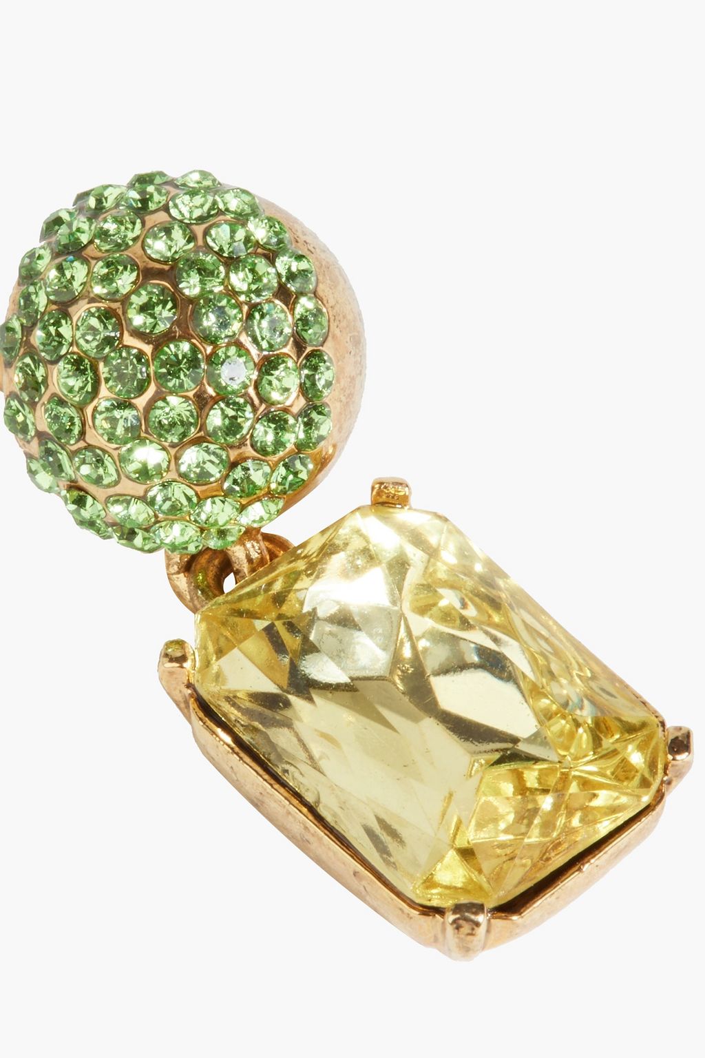 OSCAR DE LA RENTA Gold-tone crystal earrings