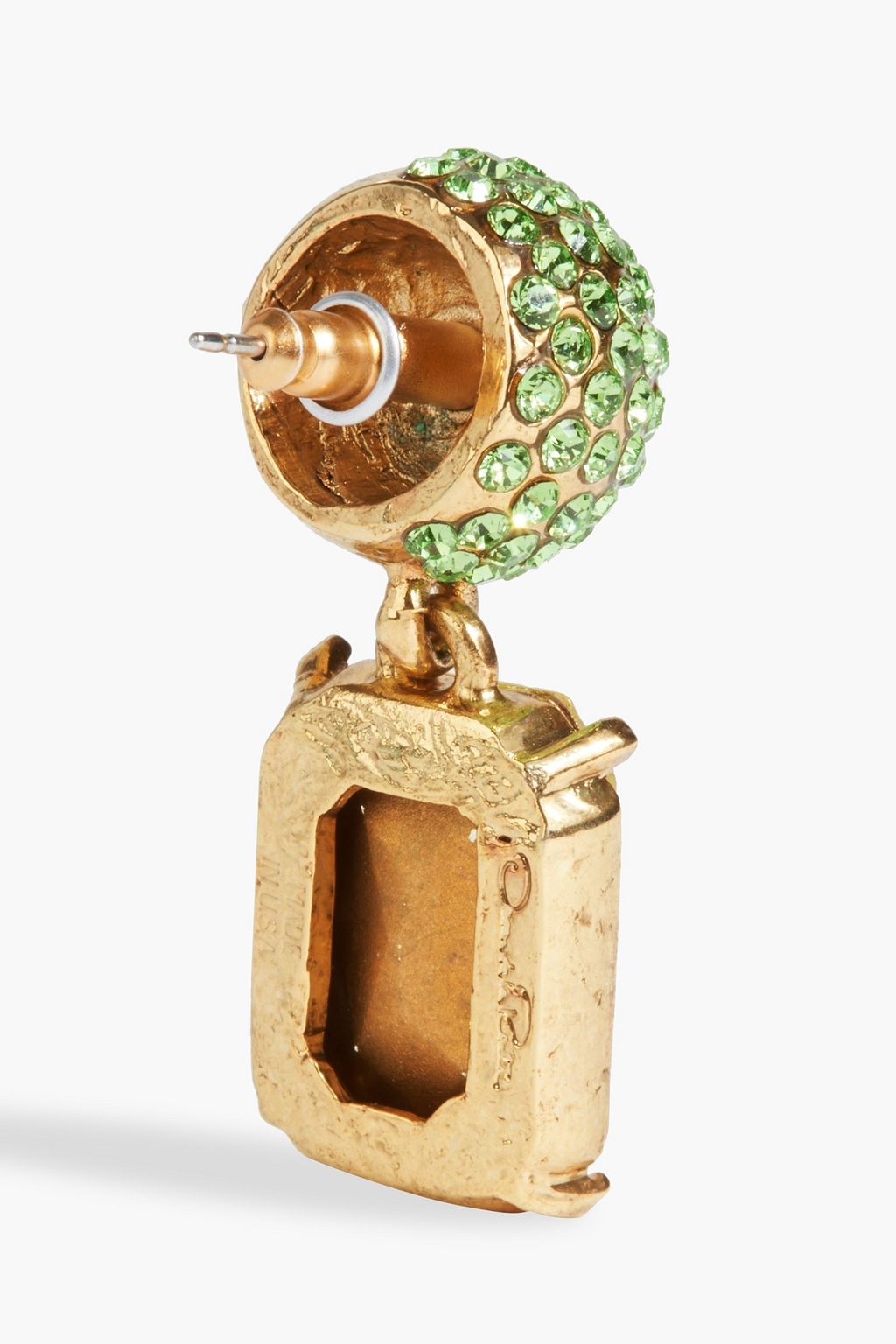 OSCAR DE LA RENTA Gold-tone crystal earrings