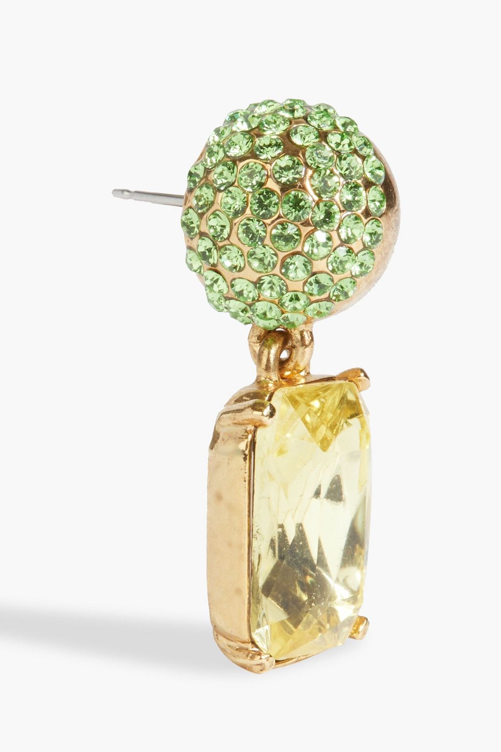 OSCAR DE LA RENTA Gold-tone crystal earrings