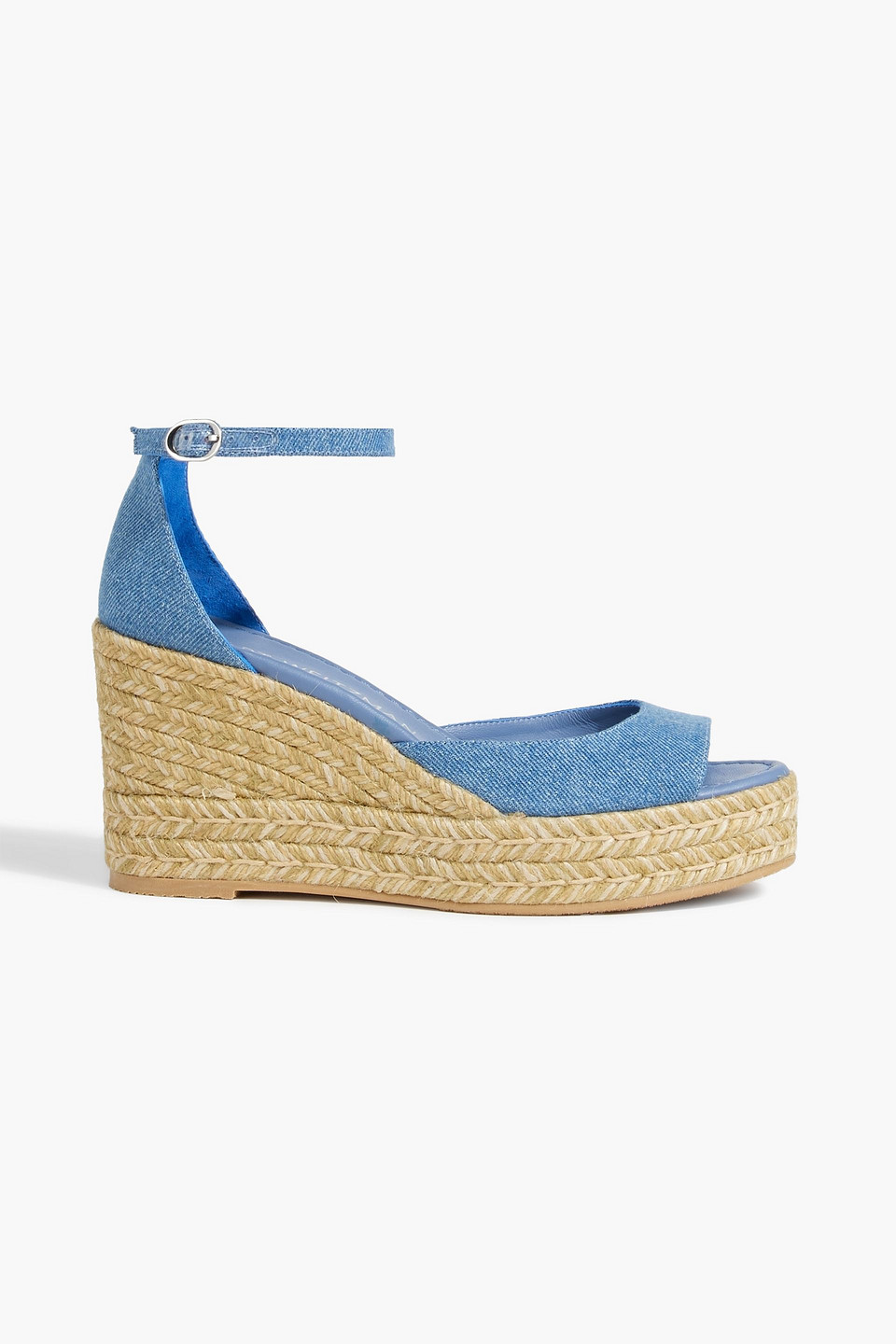 Stuart Weitzman - Denim espadrille wedge sandals - Blue - EU 39.5