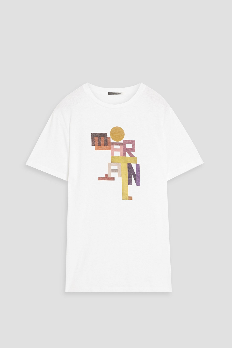 Isabel Marant Printed Cotton-jersey T-shirt In White