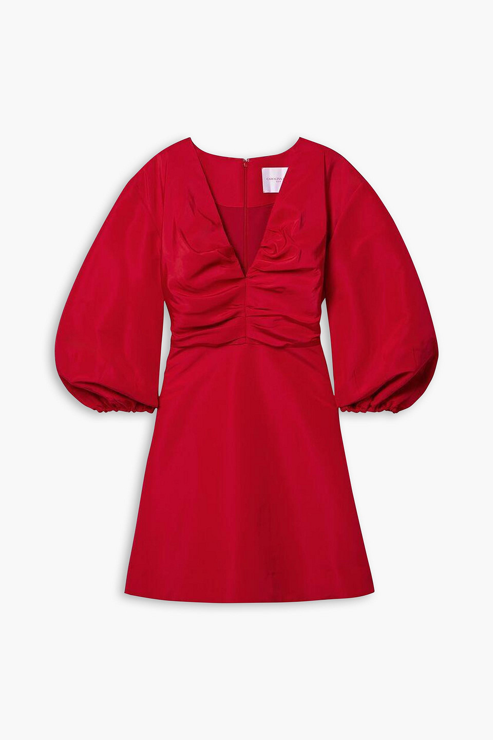 Carolina Herrera Silk-faille Mini Dress In Red