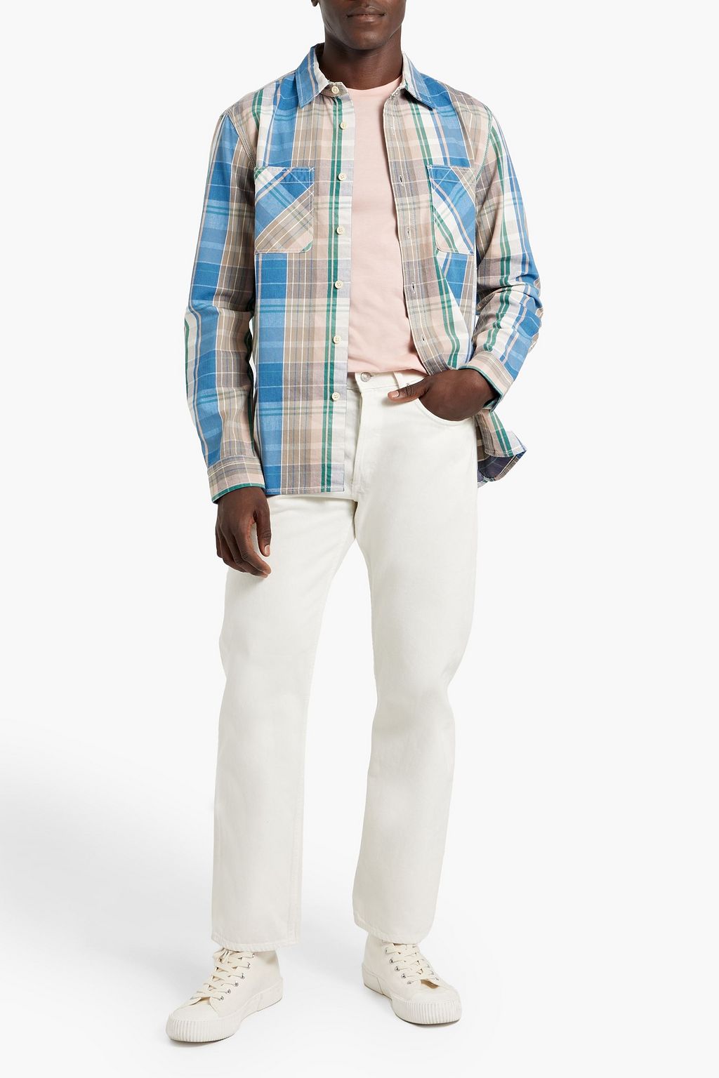 ALEX MILL Checked cotton-twill shirt