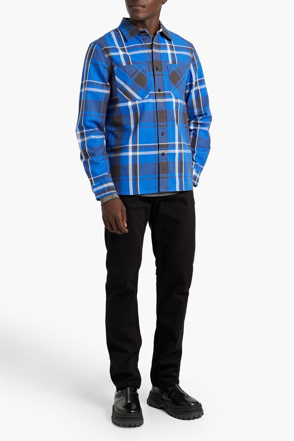 ALEX MILL Checked cotton-twill shirt