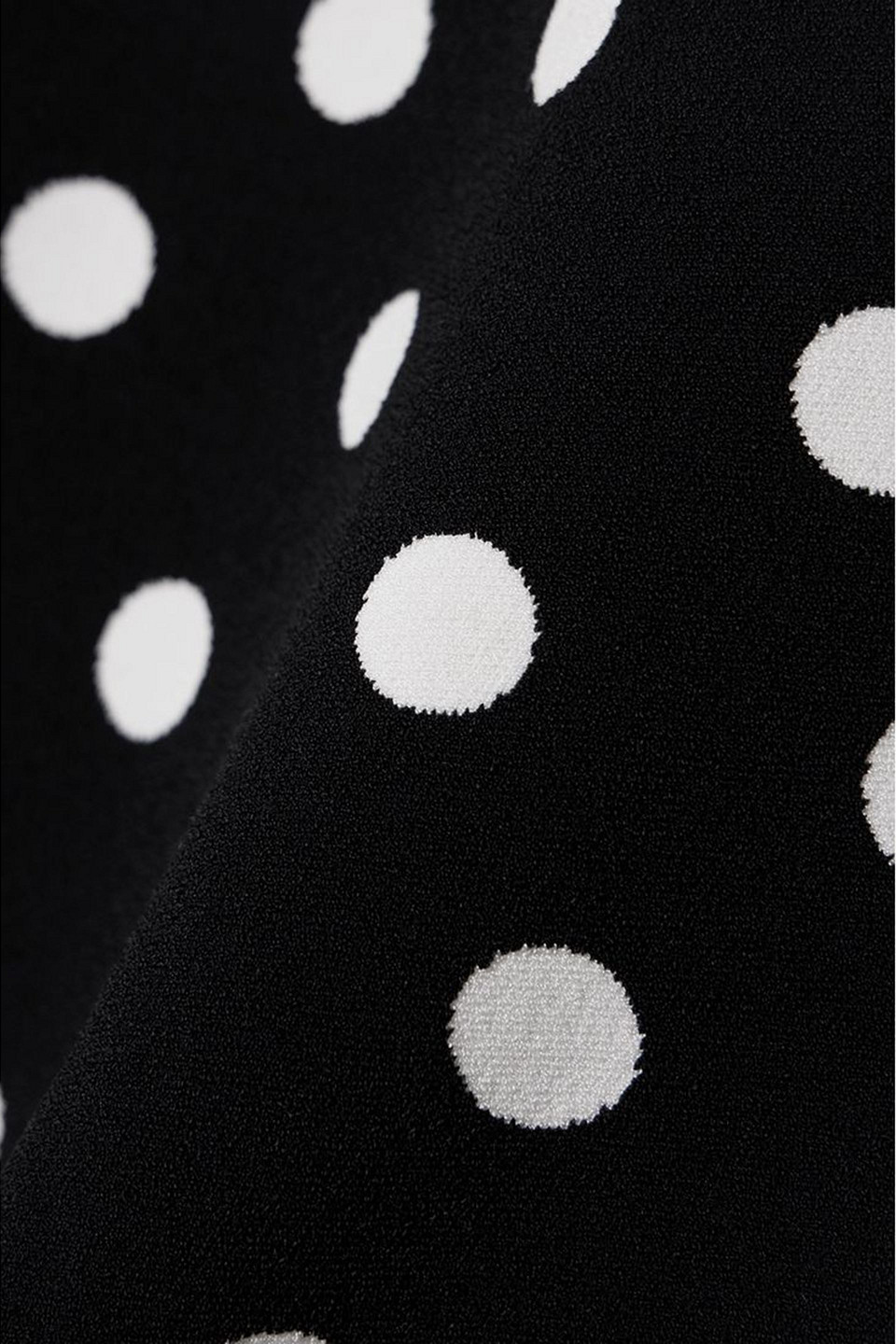 CAROLINA HERRERA CROPPED POLKA-DOT STRETCH-KNIT TOP