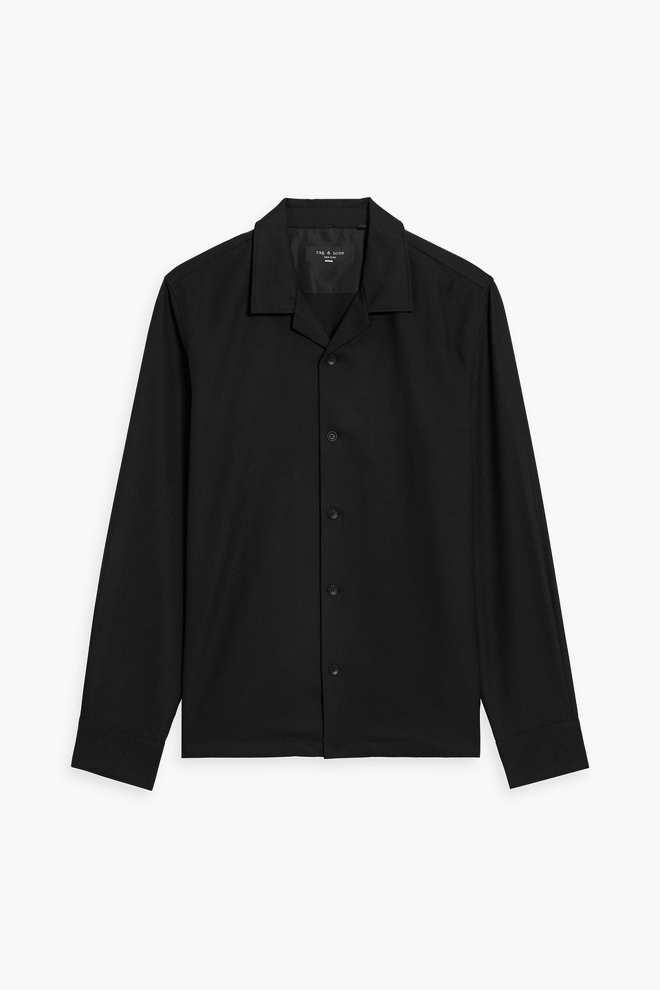 Rag & Bone Avery Crepe Shirt In Black