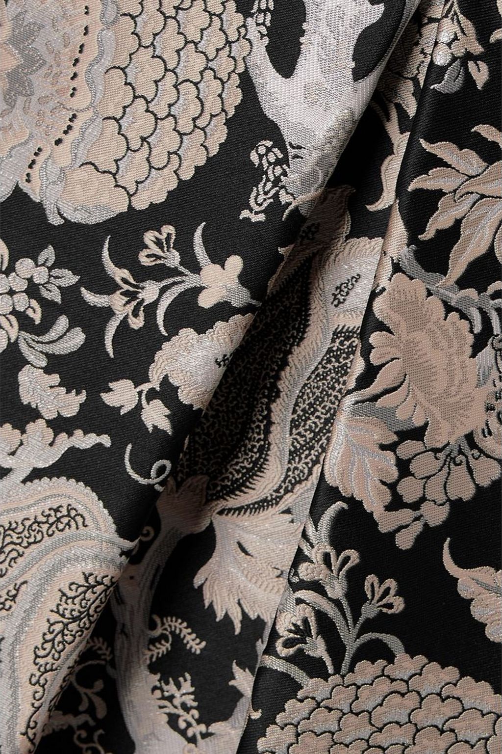 CAROLINA HERRERA Pleated brocade mini dress
