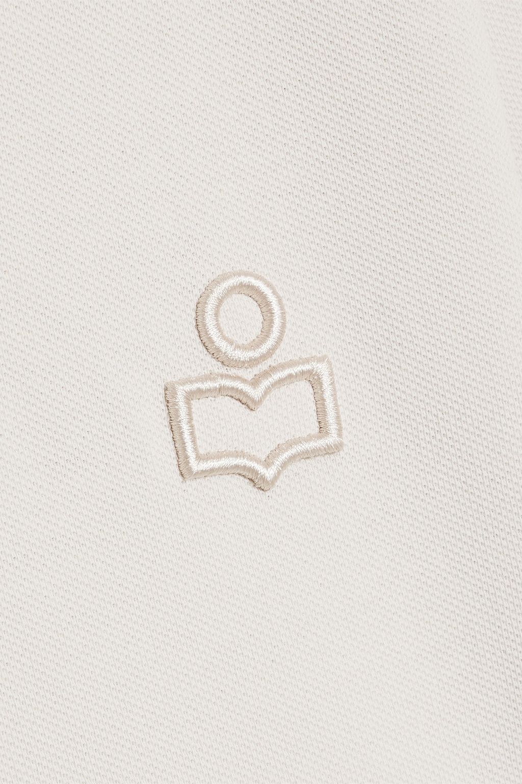 ISABEL MARANT Embroidered cotton-piqué polo shirt