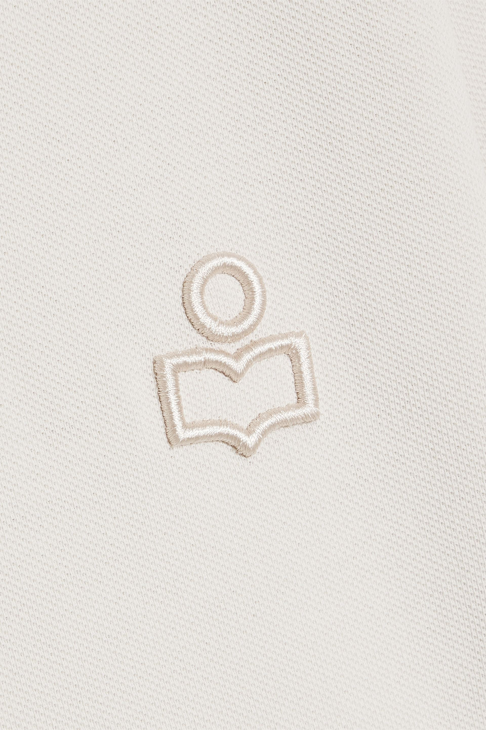 Isabel Marant Embroidered Cotton-piqué Polo Shirt In White