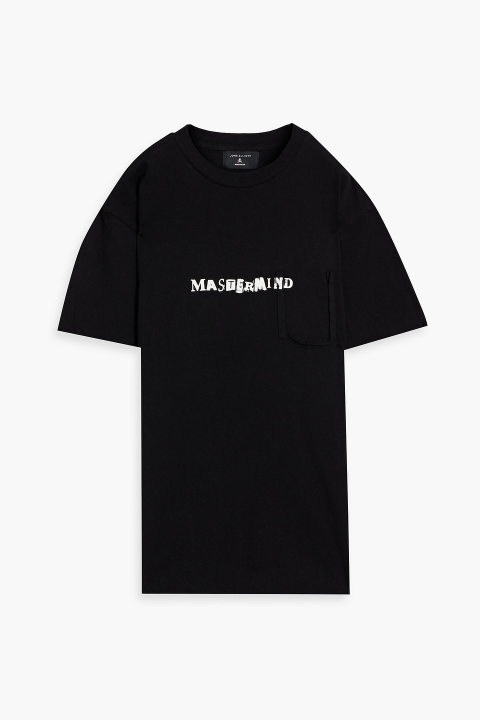 Distressed printed cotton-jersey T-shirt