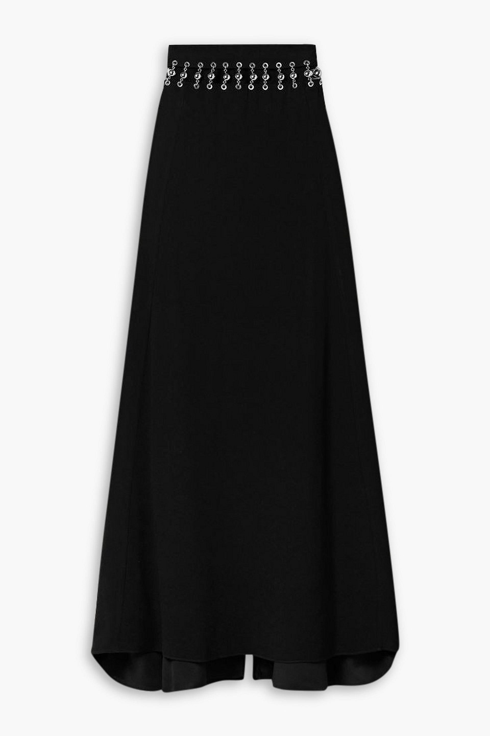 Rabanne Cutout Embellished Cady Maxi Skirt In Black