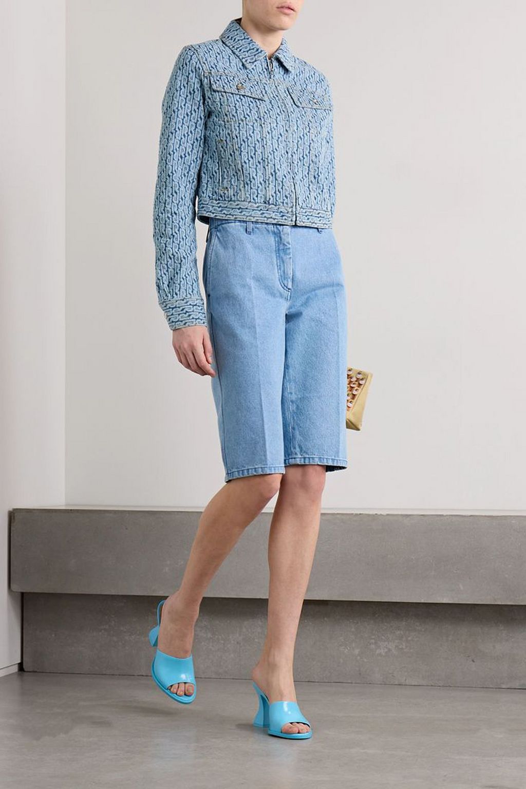 RABANNE Denim-jacquard jacket