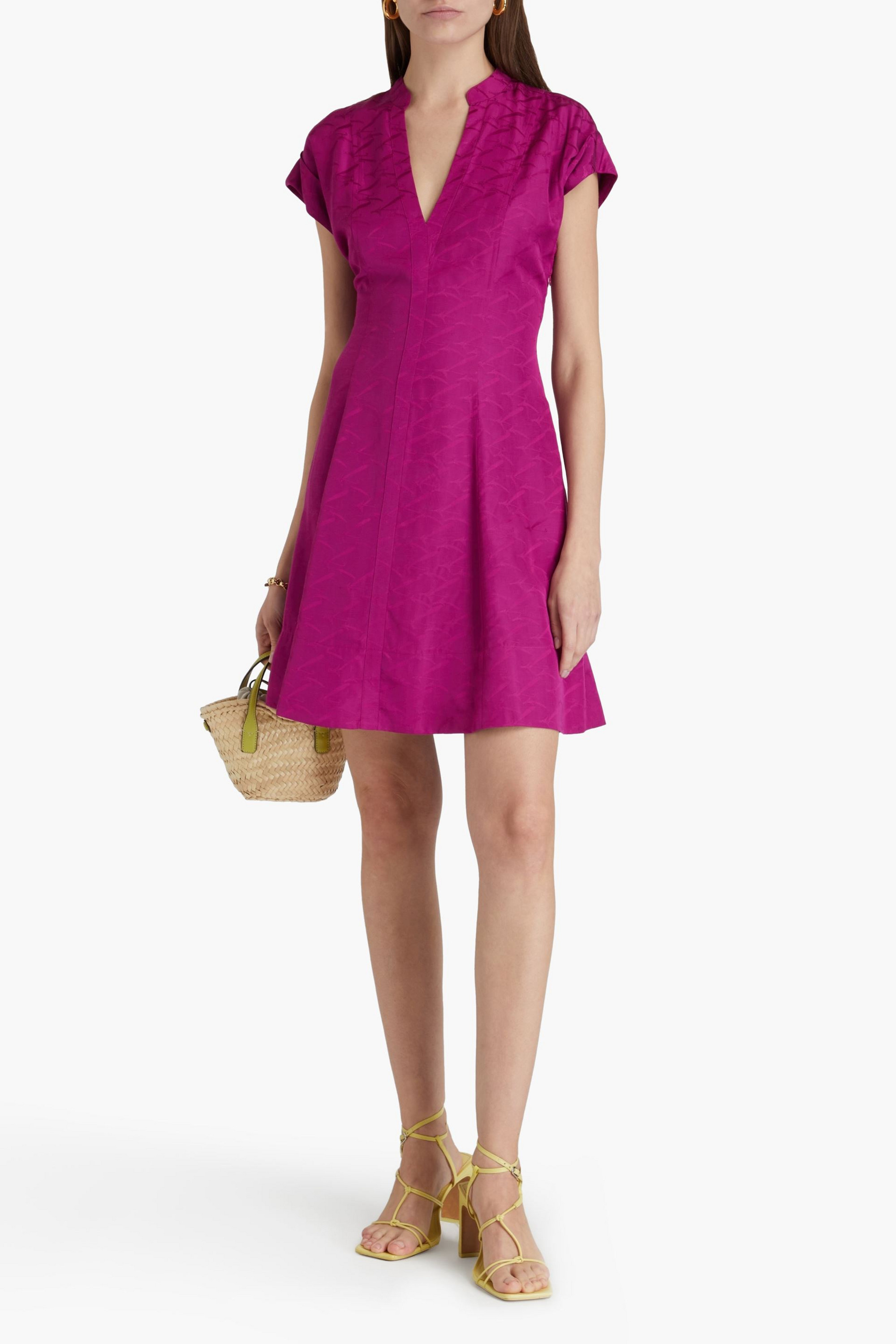 DEREK LAM 10 CROSBY Christina satin-jacquard mini dress