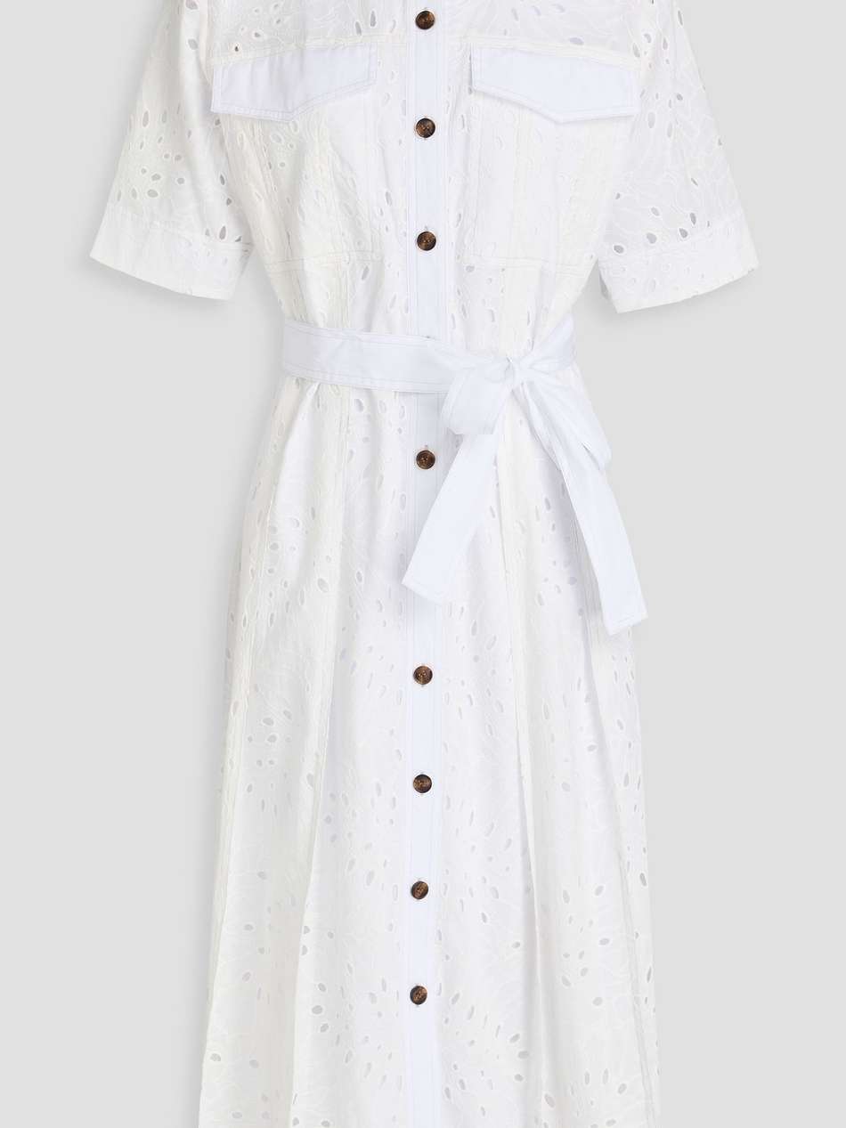 lincoln broderie anglaise cotton midi dress