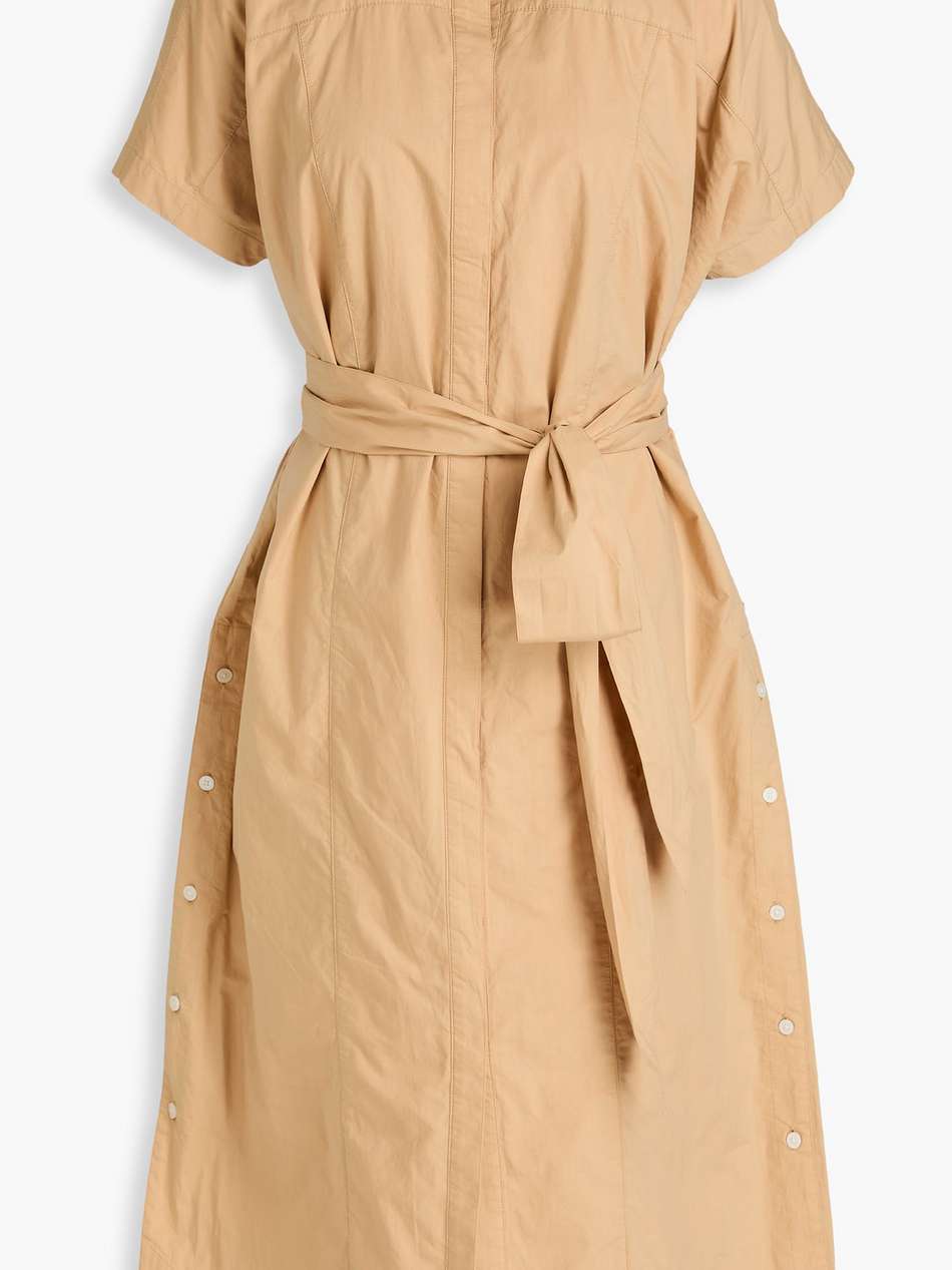 mikala cotton-poplin midi shirt dress