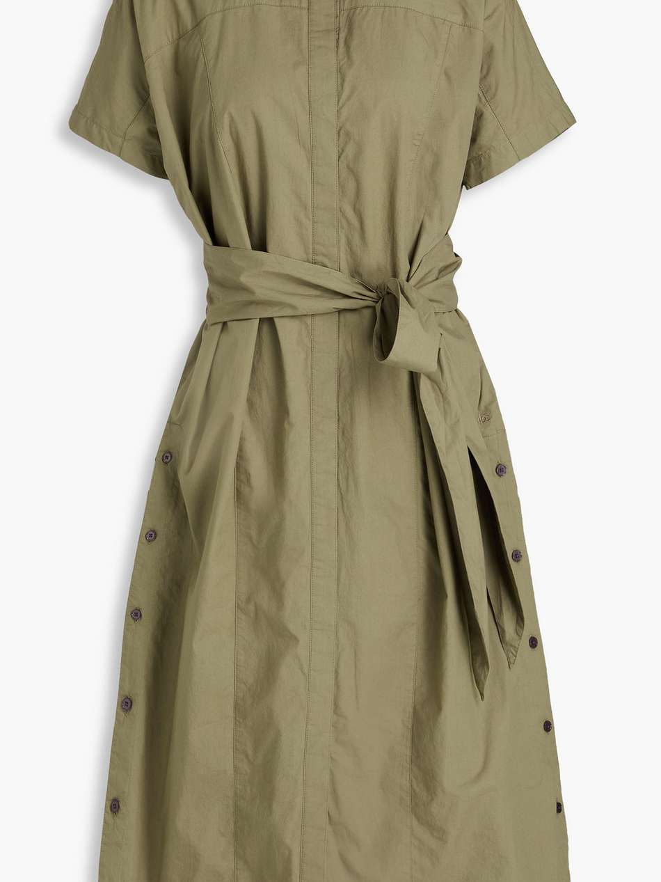 mikala cotton-poplin midi shirt dress