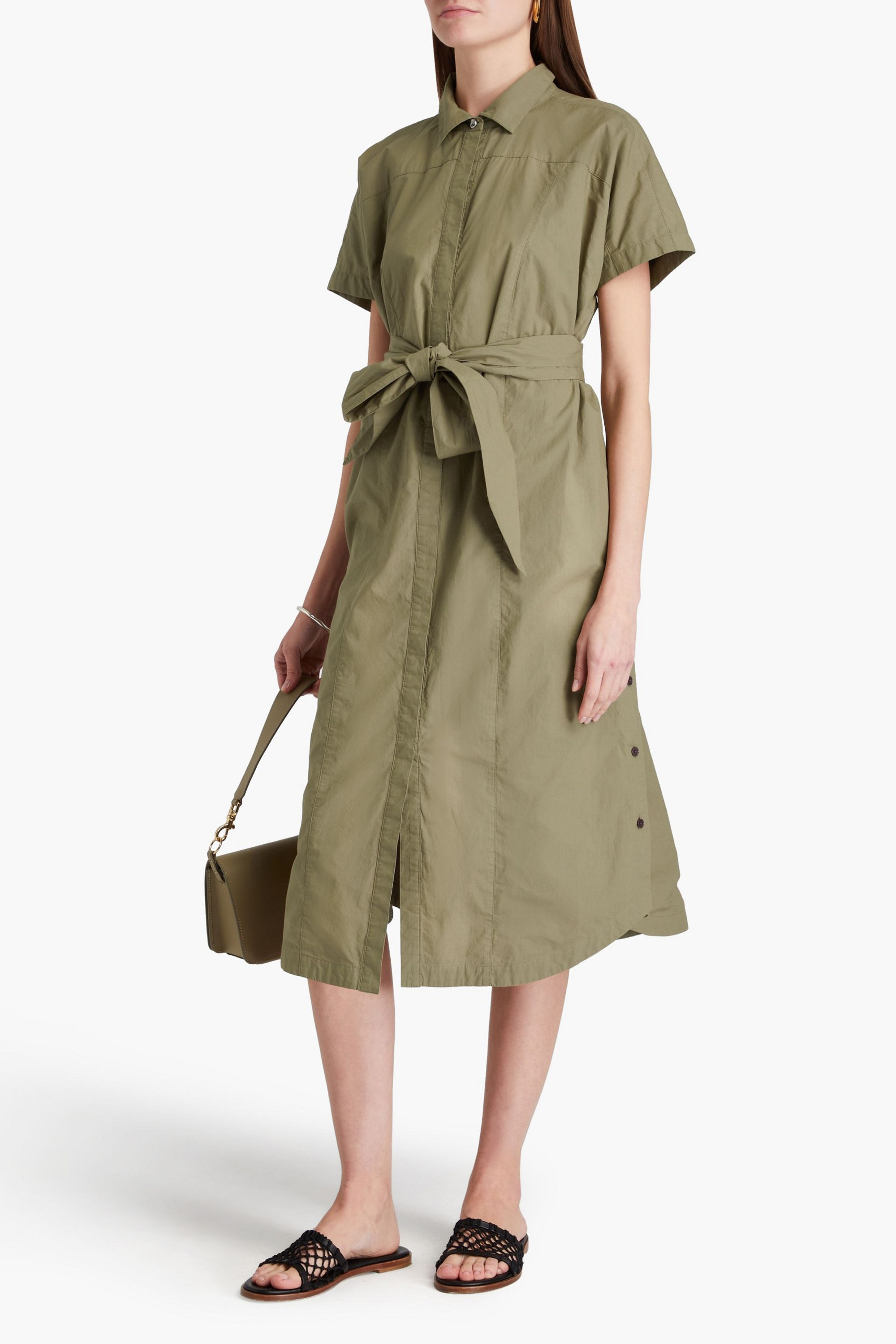 DEREK LAM 10 CROSBY Mikala cotton-poplin midi shirt dress