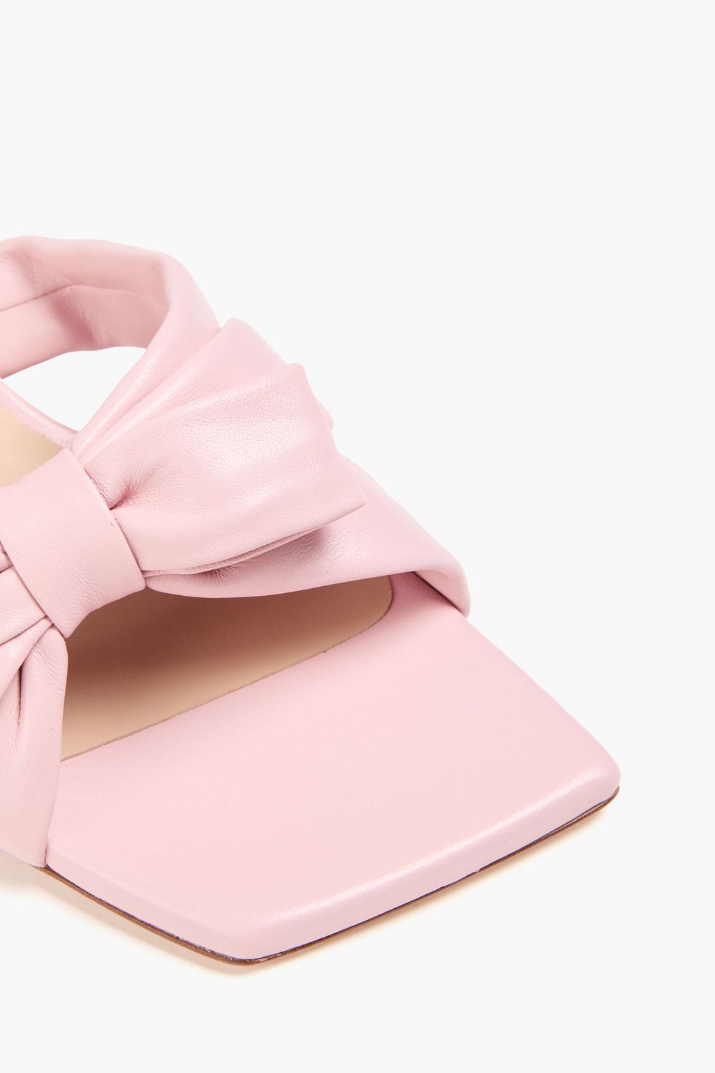 STUART WEITZMAN Sofia 45 レザー ミュール リボン付き