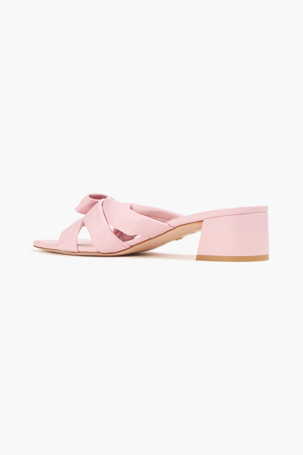 STUART WEITZMAN Sofia 45 レザー ミュール リボン付き