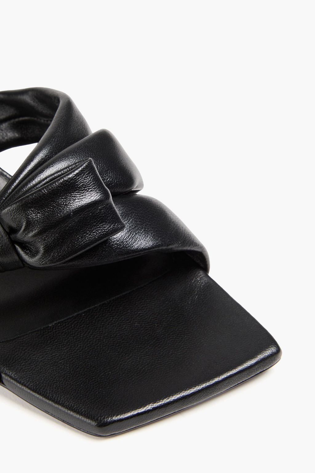 STUART WEITZMAN Sofia 45 レザー ミュール リボン付き