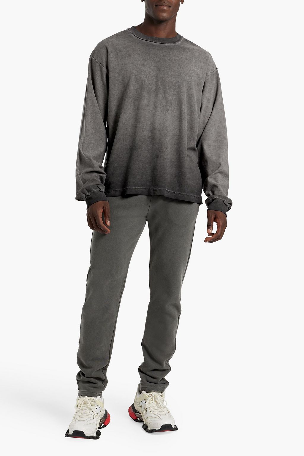 JOHN ELLIOTT Distressed French cotton-terry sweatpants