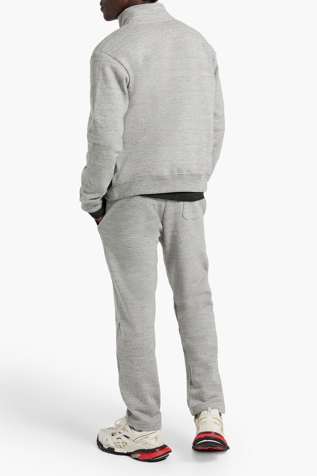 JOHN ELLIOTT Cotton and cashmere-blend fleece zip-up sweatshirt