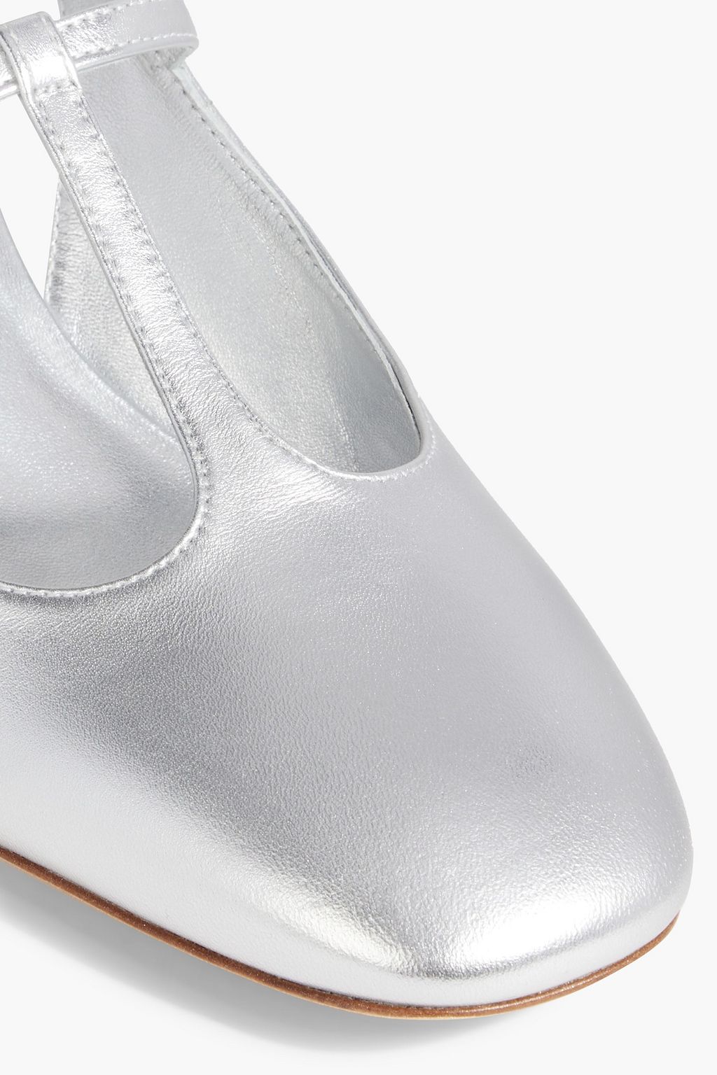 STUART WEITZMAN Janet metallic leather slingback pumps