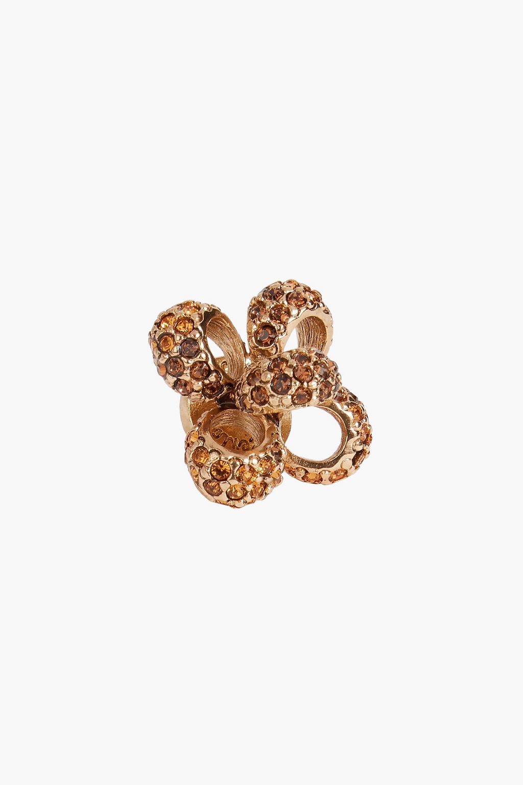 OSCAR DE LA RENTA Gold-tone crystal earrings