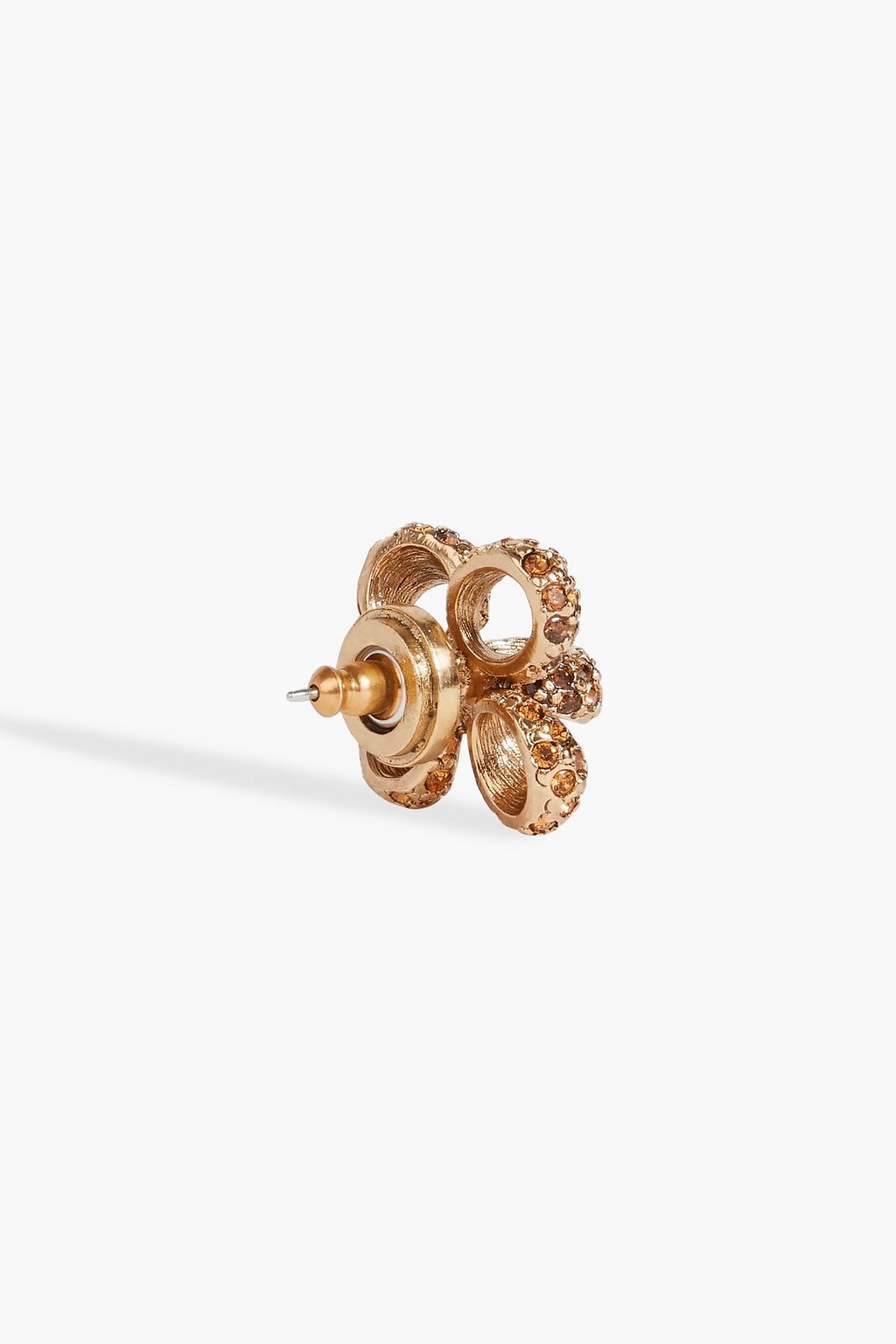 OSCAR DE LA RENTA Gold-tone crystal earrings