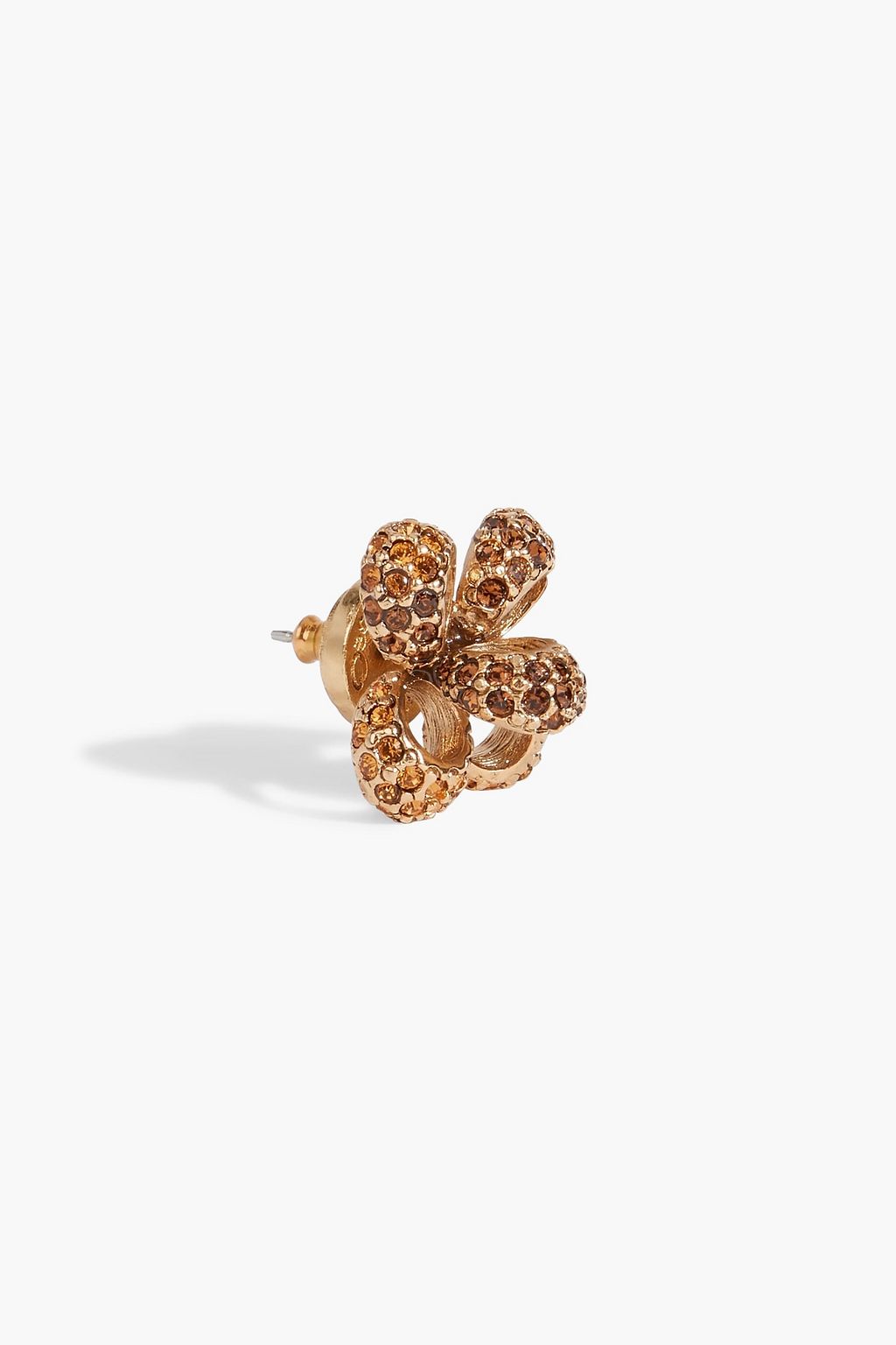 OSCAR DE LA RENTA Gold-tone crystal earrings