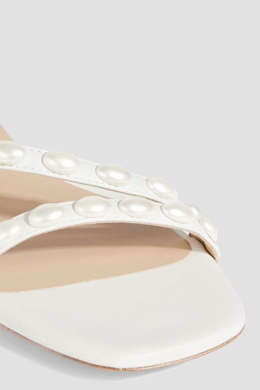 STUART WEITZMAN Pearlita 35 レザー サンダル フェイクパール付き