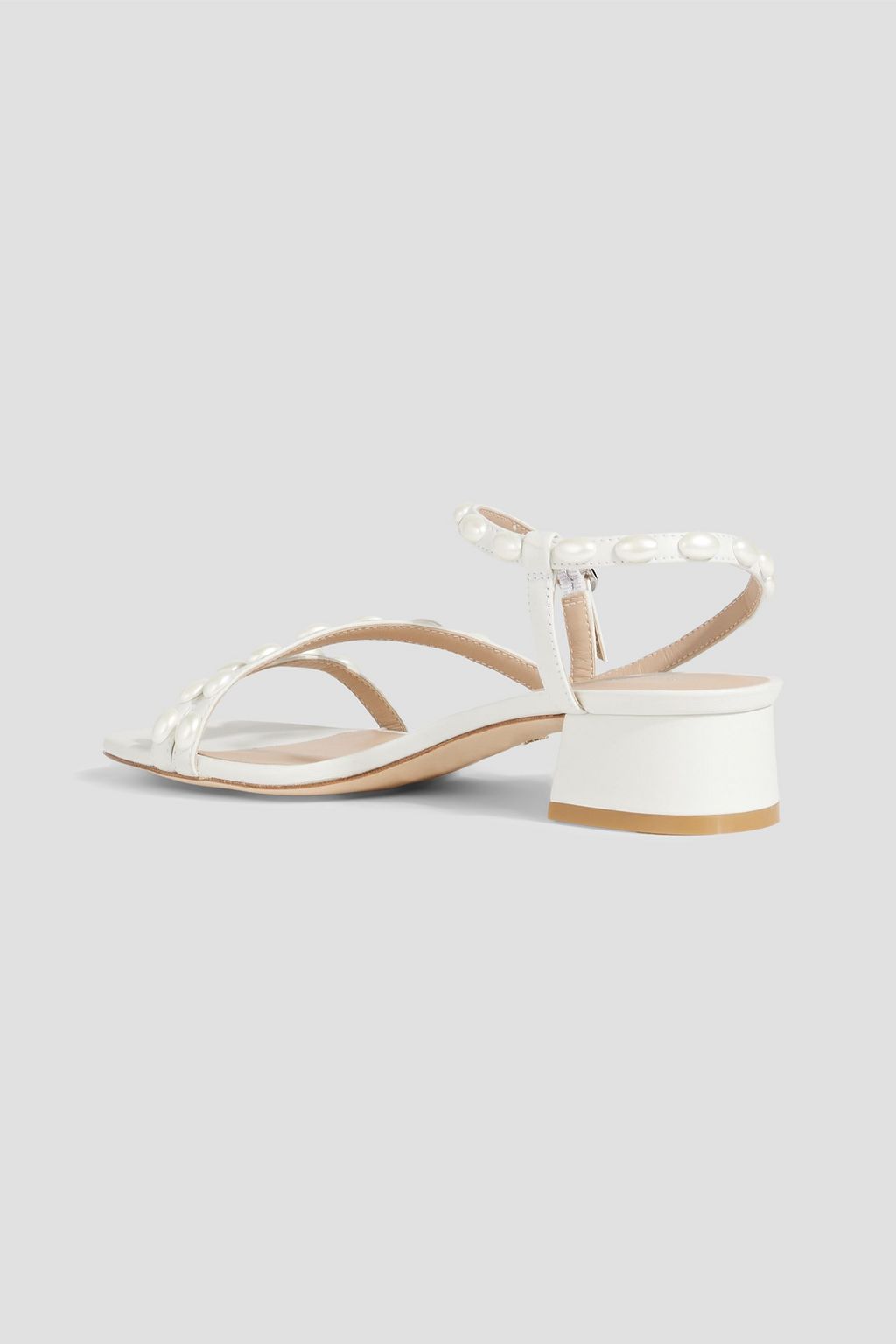 STUART WEITZMAN Pearlita 35 レザー サンダル フェイクパール付き