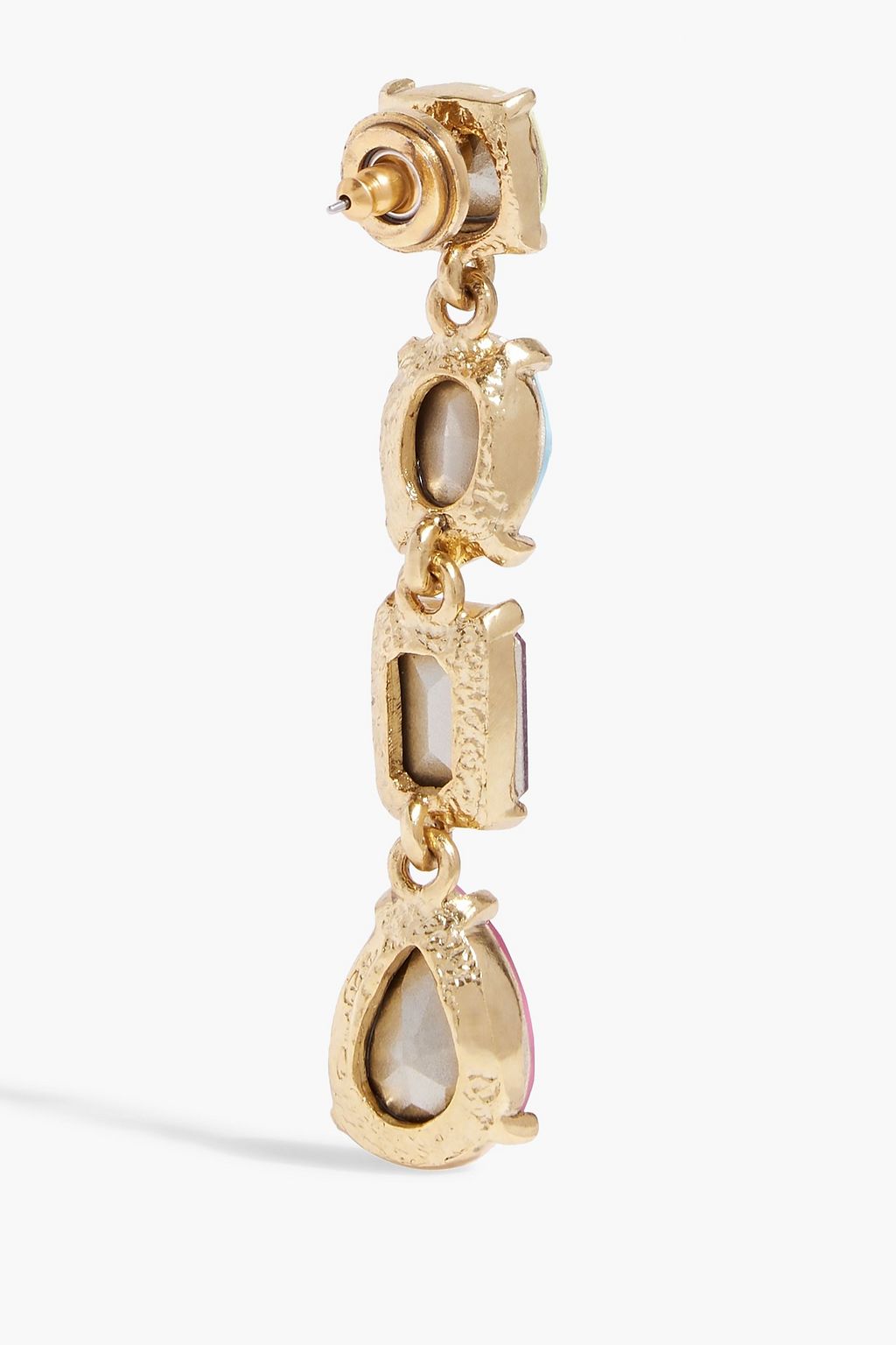 OSCAR DE LA RENTA Silver-tone crystal earrings