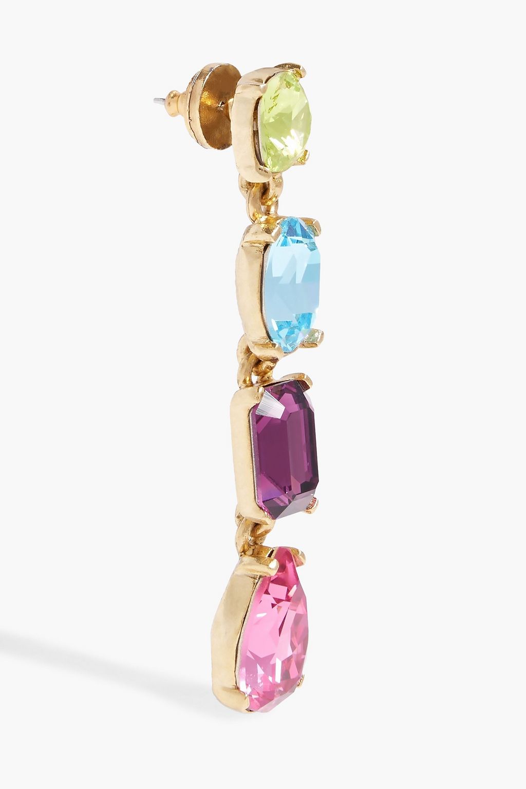 OSCAR DE LA RENTA Silver-tone crystal earrings