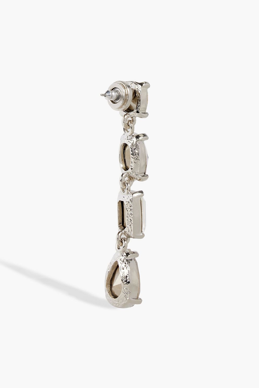 OSCAR DE LA RENTA Silver-tone crystal earrings