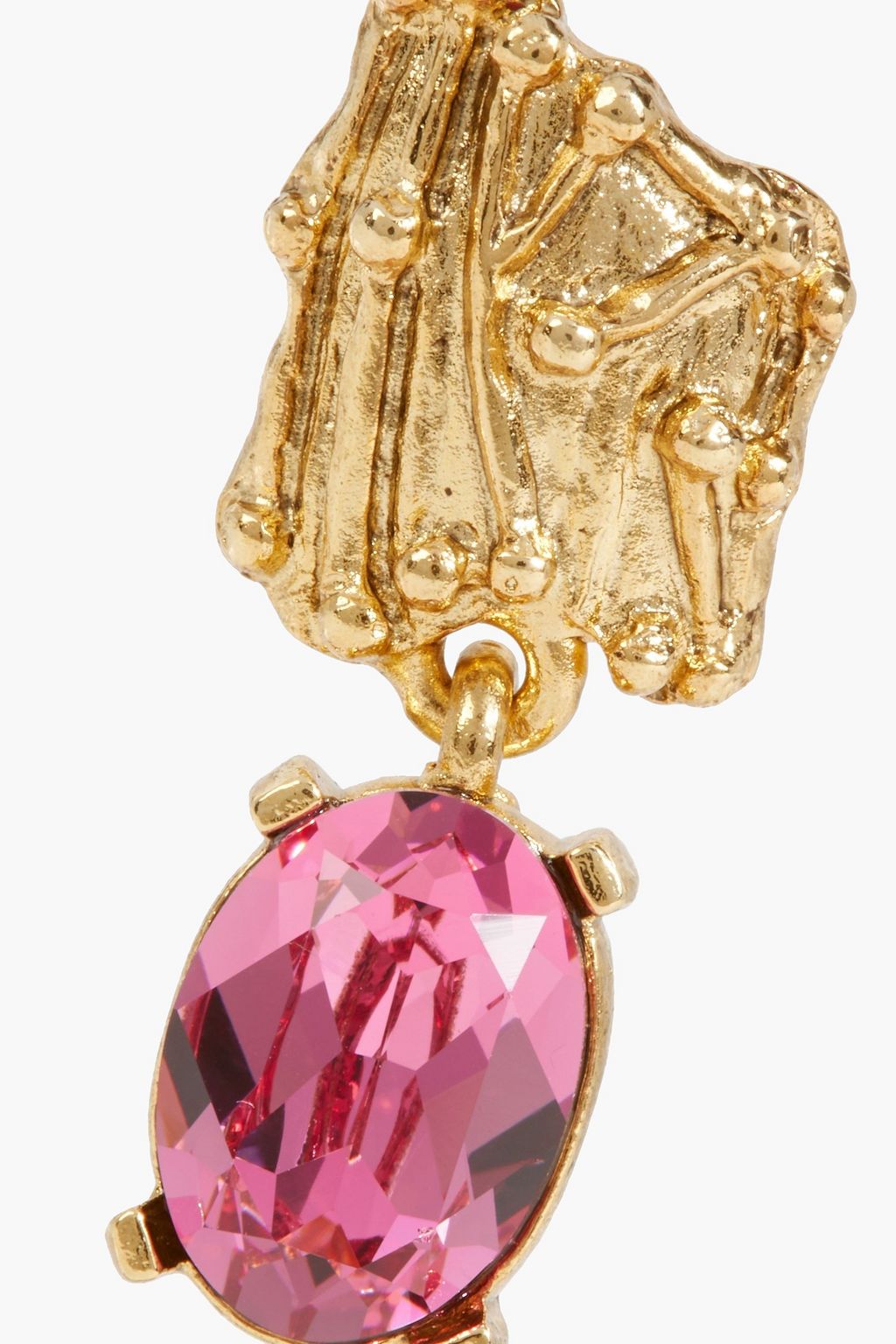OSCAR DE LA RENTA Gold-tone crystal earrings