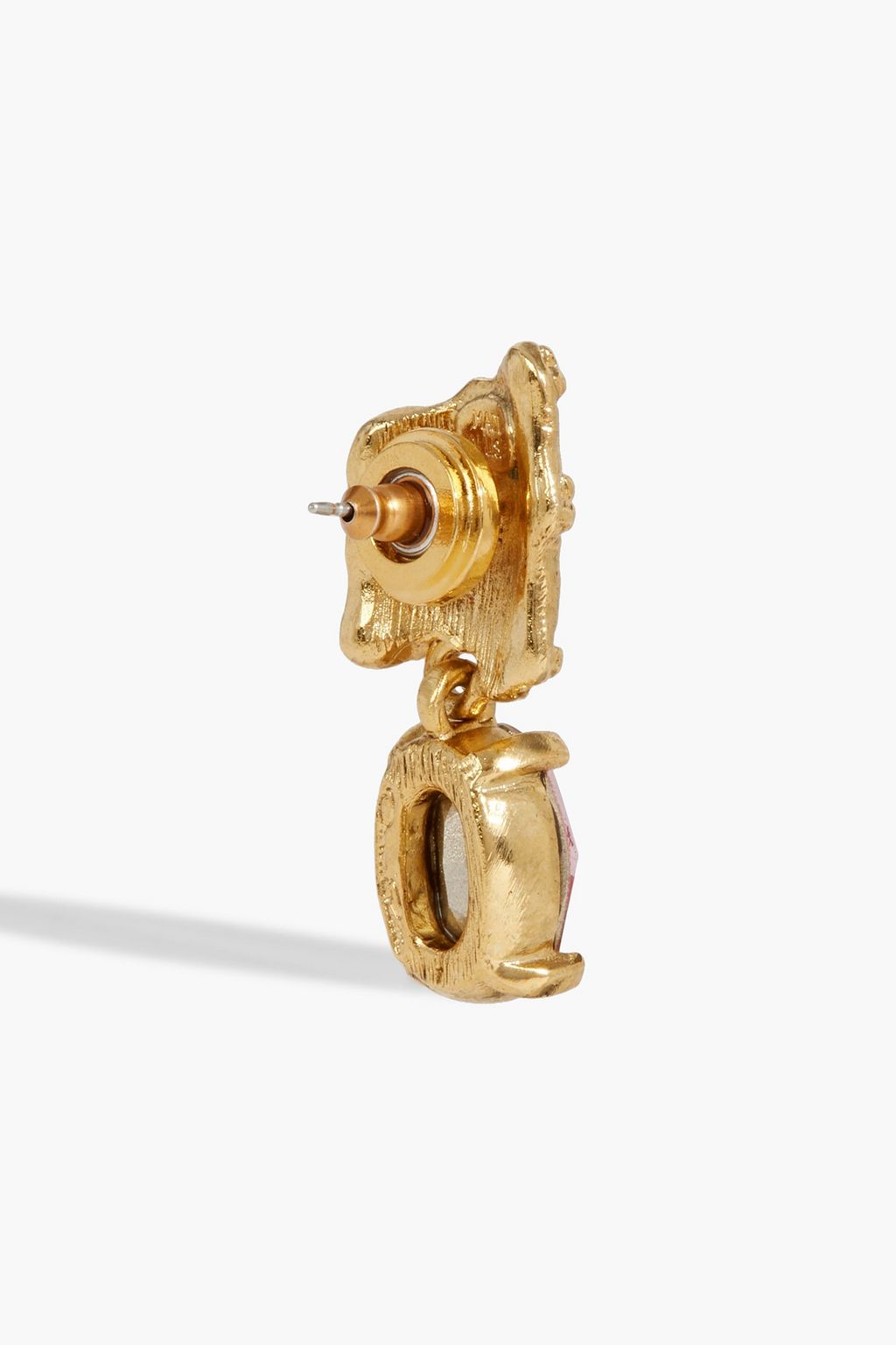 OSCAR DE LA RENTA Gold-tone crystal earrings
