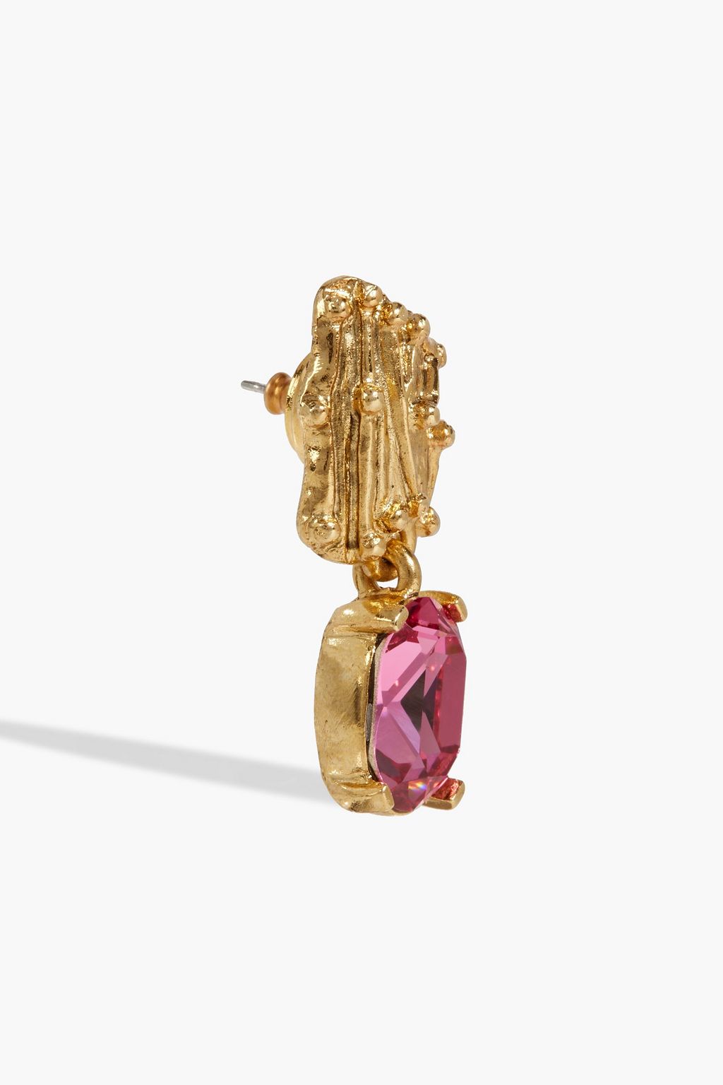 OSCAR DE LA RENTA Gold-tone crystal earrings