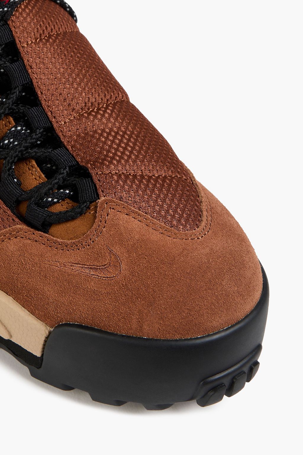 NIKE + Sacai Magmascape suede and mesh high-top sneakers
