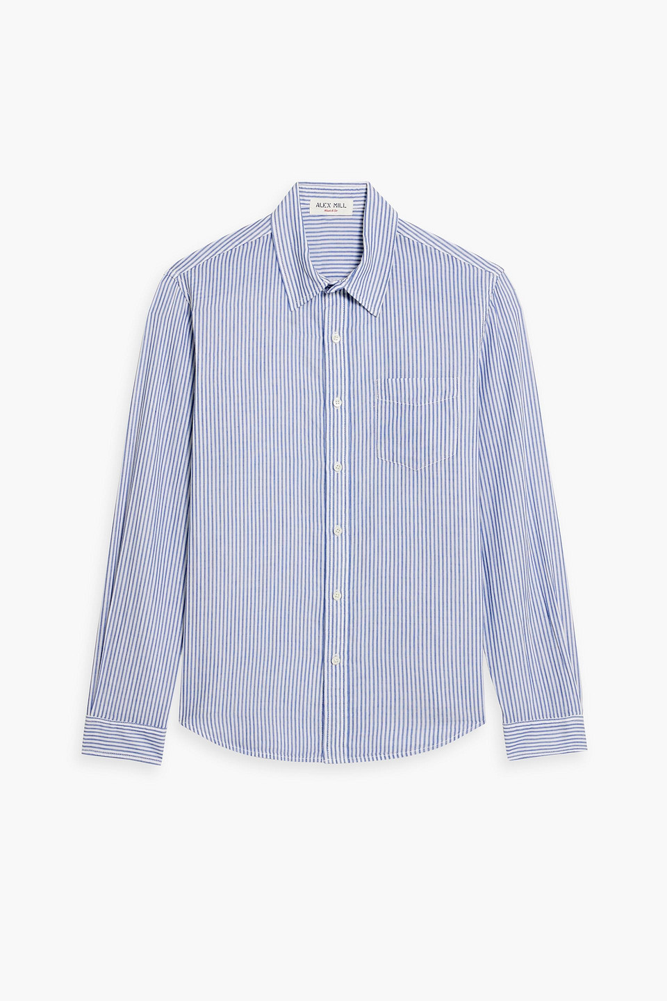 Alex Mill Striped Cotton Oxford Shirt In Light Blue