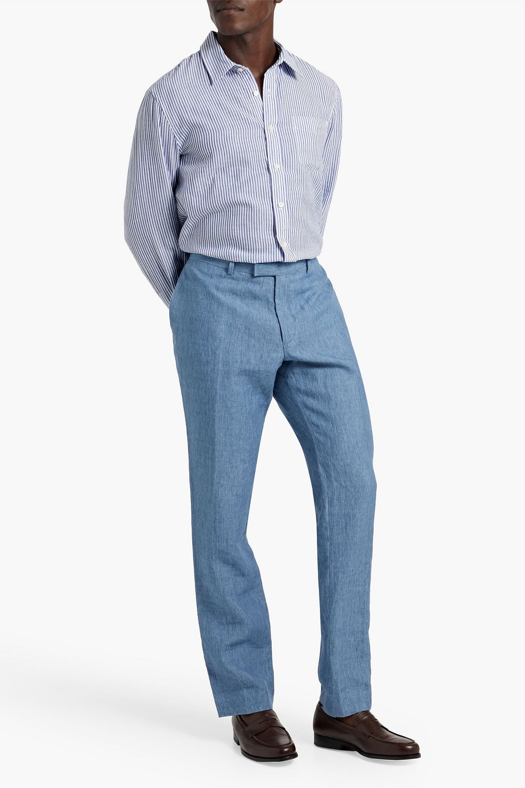 ALEX MILL Striped cotton Oxford shirt