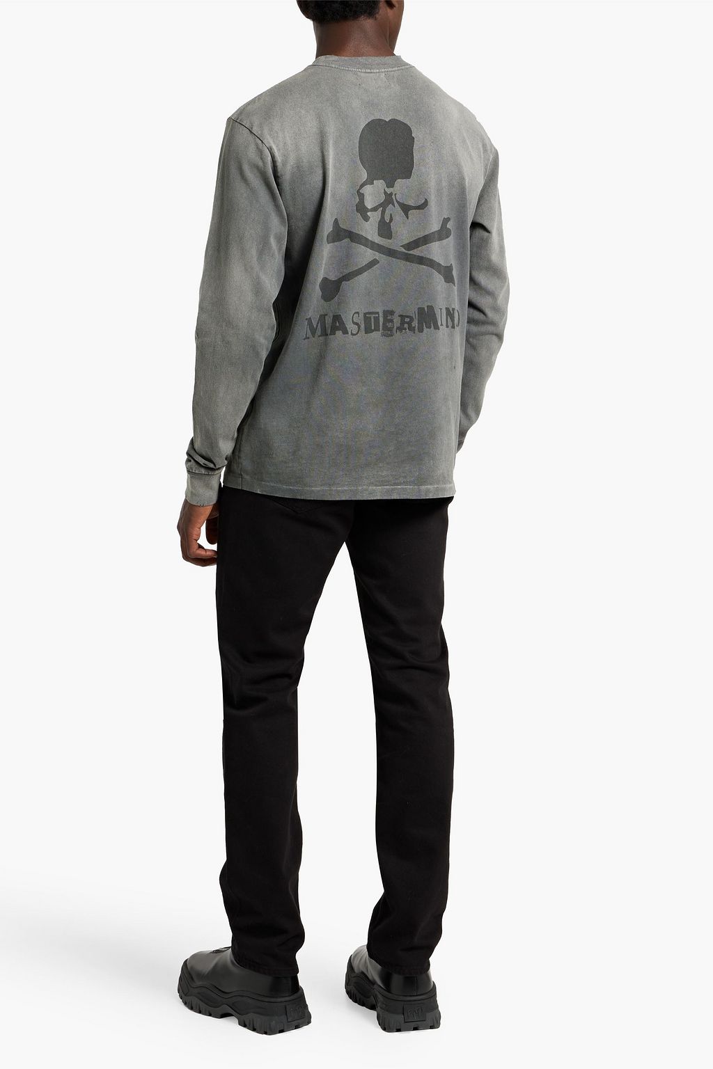 JOHN ELLIOTT + Mastermind distressed printed cotton-jersey T-shirt