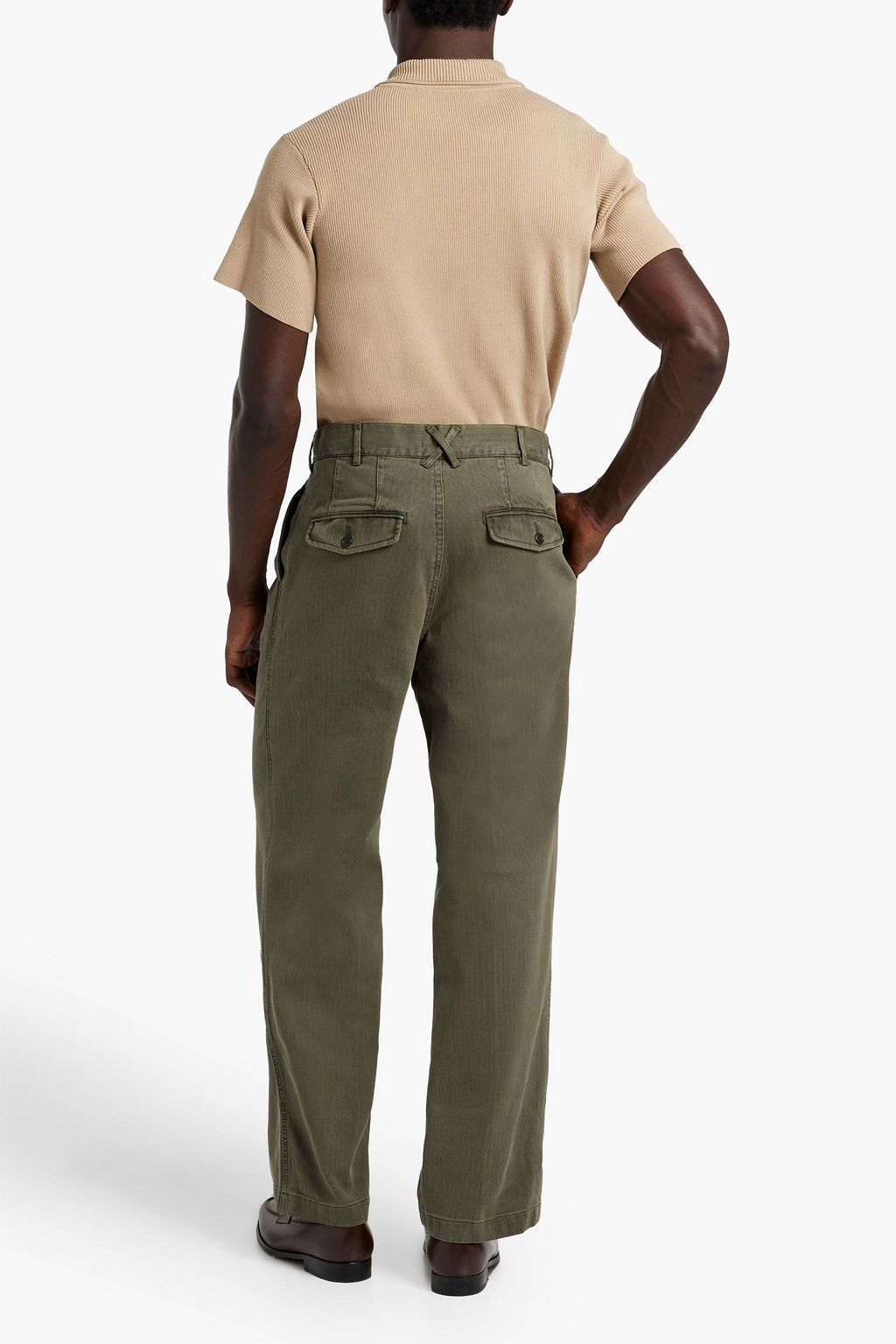 ALEX MILL Bedford pleated cotton-corduroy suit pants