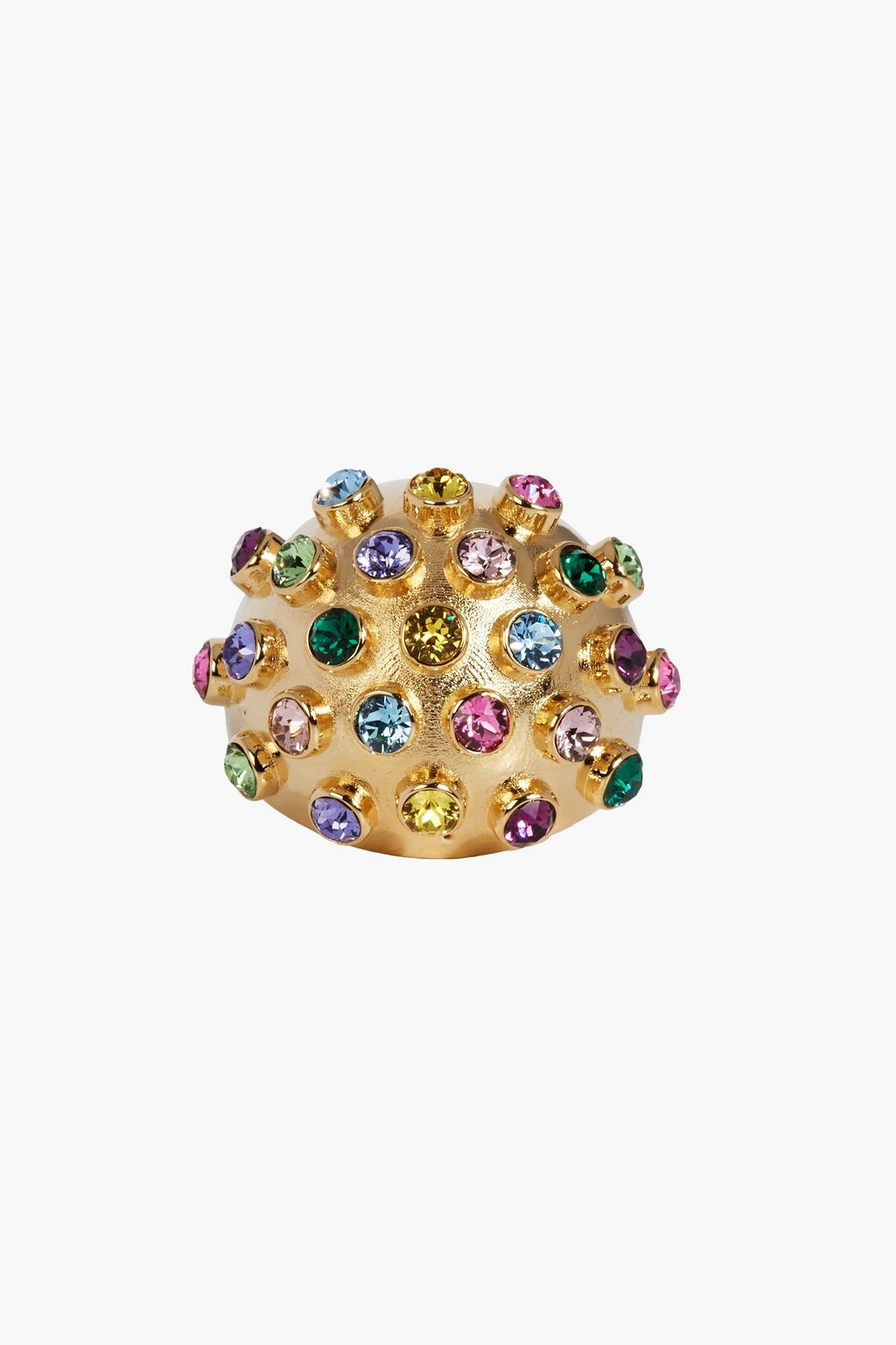 OSCAR DE LA RENTA Gold-tone crystal ring