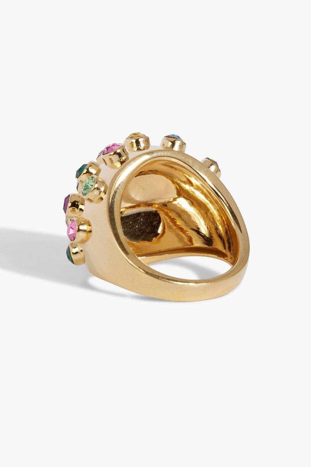 OSCAR DE LA RENTA Gold-tone crystal ring
