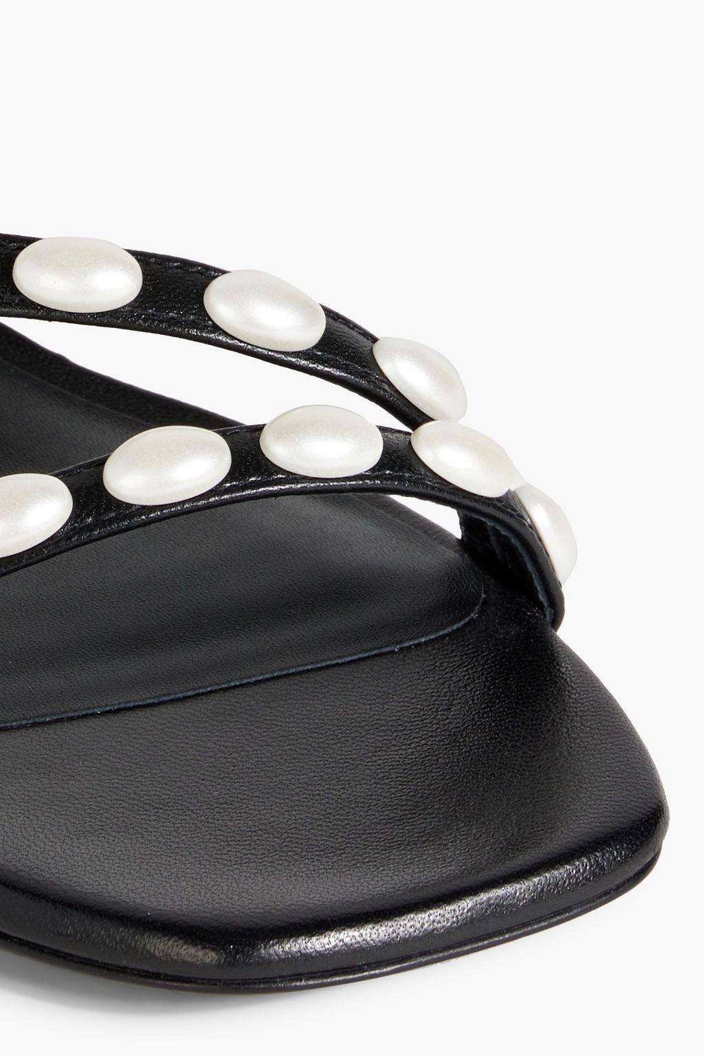 STUART WEITZMAN Pearlita 35 レザー サンダル フェイクパール付き