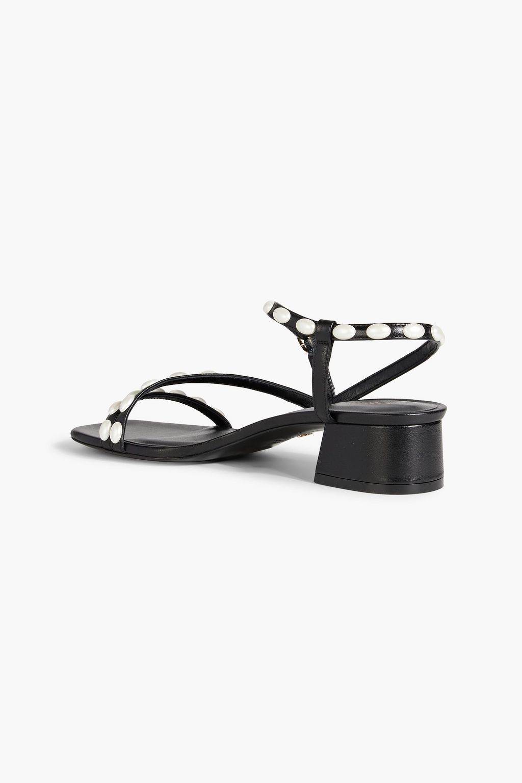 STUART WEITZMAN Pearlita 35 レザー サンダル フェイクパール付き