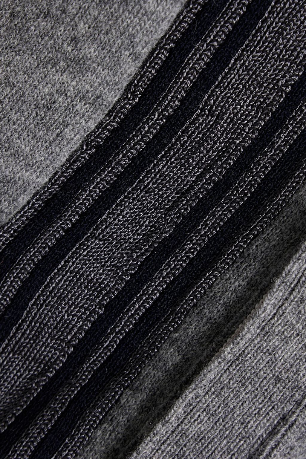 THOM BROWNE Striped wool-blend cardigan