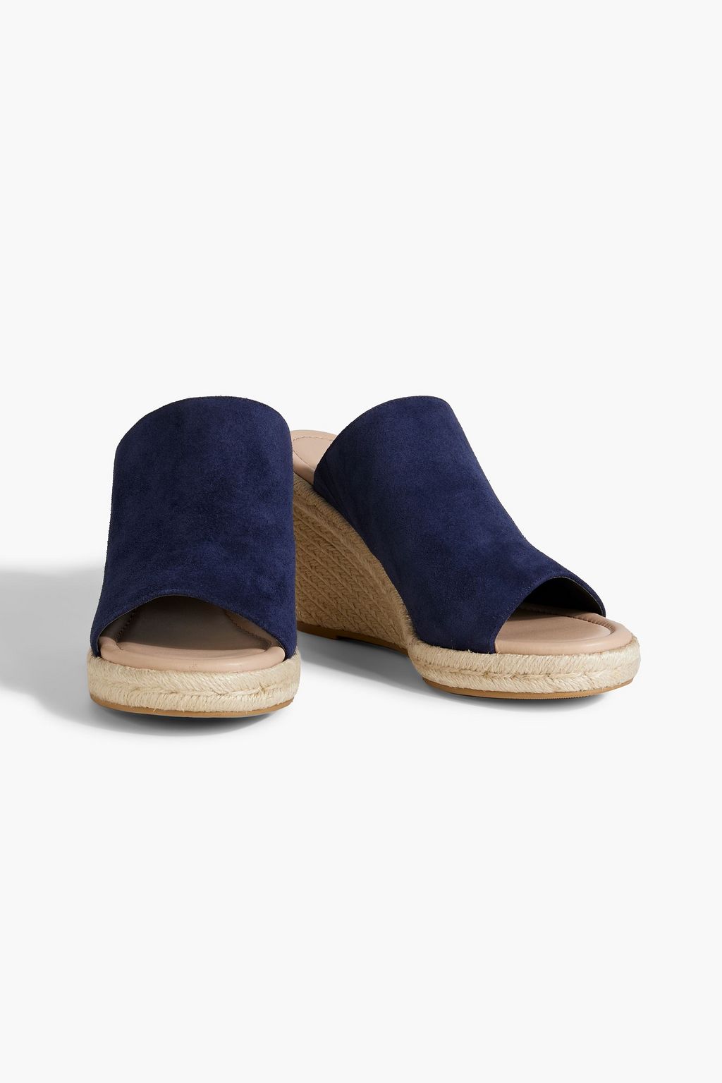 STUART WEITZMAN Mykonos suede espadrille wedge mules